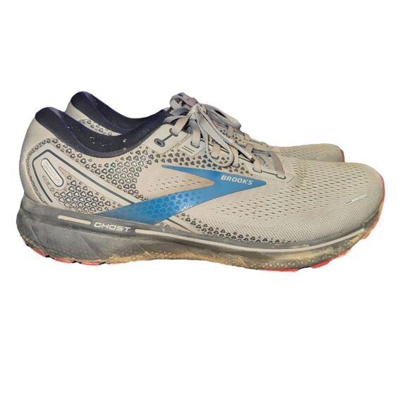 Brooks Ghost 14 Sneakers Men\'s 12.5 D Gray Blue Red Mesh Running Shoes main image 7